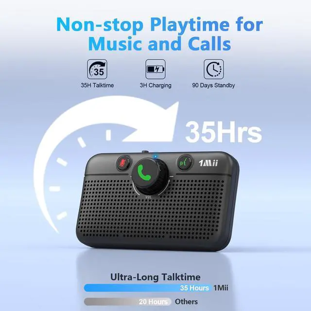 Alt view image 6 of 7 - CarEcho MK02 Bluetooth 6.0 Car Speaker, Handsfree Speakerphone Kit
