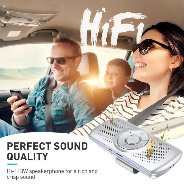 Alt view image 4 of 7 - Car Speaker with Bluetooth 5.3, Hands Free Phone Kit for Calls, GPS