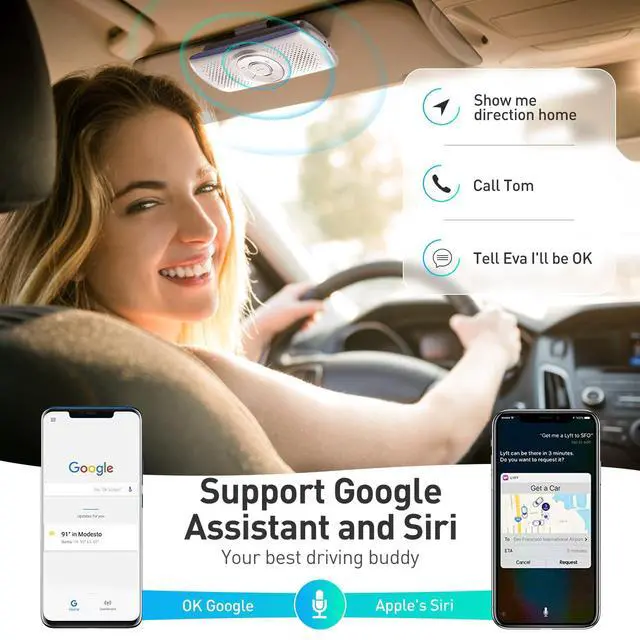 Alt view image 2 of 7 - Car Speaker with Bluetooth 5.3, Hands Free Phone Kit for Calls, GPS