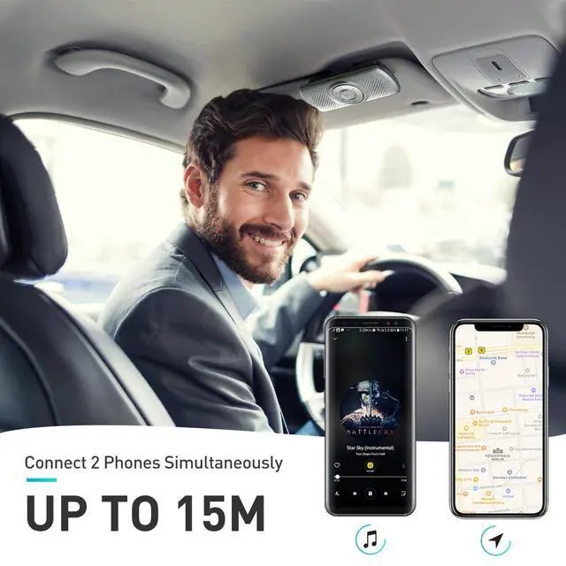 Alt view image 3 of 7 - Car Speaker with Bluetooth 5.3, Hands Free Phone Kit for Calls, GPS