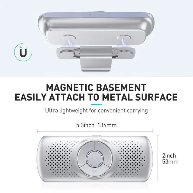 Alt view image 5 of 7 - Car Speaker with Bluetooth 5.3, Hands Free Phone Kit for Calls, GPS