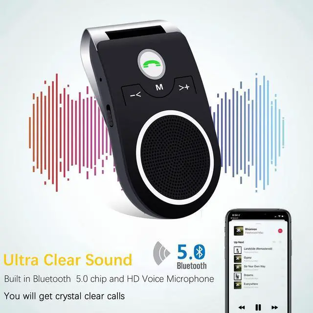 Alt view image 5 of 7 - Bluetooth 5.0 Speaker for Car, Handsfree Cell Phone Car Kit