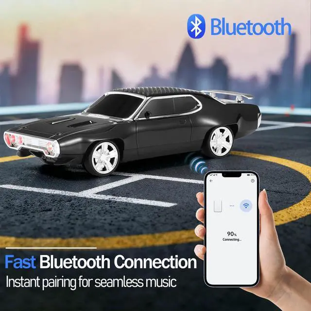Alt view image 3 of 7 - WS-620 Classic Muscle Car Bluetooth Speaker, Black