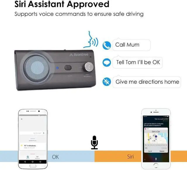 Alt view image 2 of 6 - CK11 - Bluetooth 5.0 Hands-Free Car Speakerphone, Titanium