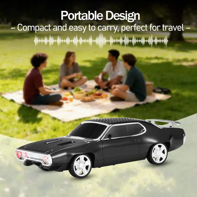 Alt view image 7 of 7 - WS-620 Classic Muscle Car Bluetooth Speaker, Black