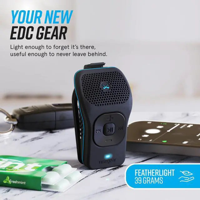 Alt view image 3 of 7 - 39g Wearable Bluetooth Speaker, Mini Clip-On, Black