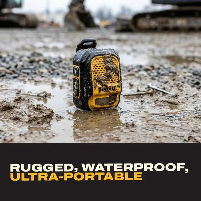 Alt view image 7 of 7 - Heavy Duty Wearable Bluetooth Speaker Pro Max (New Model) Jobsite Clip-On Mini Speaker w/LED Work Light, IP56 Water Resistant, 12H Runtime, Built-in Mic & Multi-Speaker Link