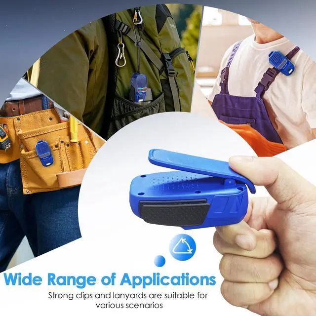Alt view image 6 of 7 - Wearable Bluetooth Speaker, Clip-On Portable Speaker with Built-in Mics Hands-Free Music and Calls for Hiking/Biking, portable bluetooth speakers with LED Light, 15H Battery Life Speakers(Blue)