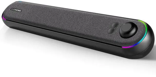 Main image of Desktop Computer Speakers, Stereo Soundbar, Bluetooth 5.3, USB/USB-C Power and Audio Transmission, Plug-and-Play, Compatible with PC, Mac, Laptops, Monitors, RGB Lighting, Wired Gaming Speakers