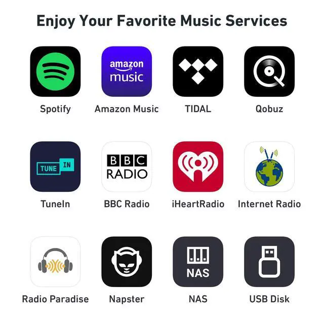 Alt view image 4 of 7 - S10+ WiFi & Bluetooth Music Streamer for Home Stereo, AirPlay Receiver with Spotify Connect, Multiroom Audio System, Upgrade Old Speakers with Clearer HiFi Sound, Optical & RCA Output