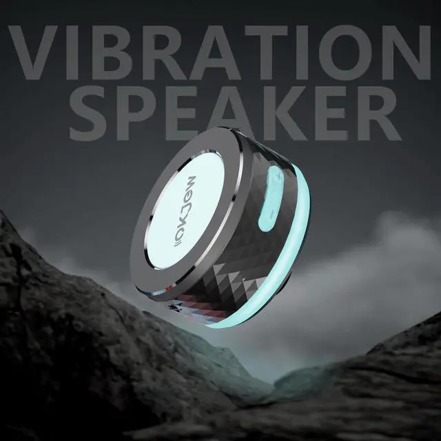 Alt view image 4 of 7 - Bone Conduction Bluetooth Speaker with Colorful LED Breathing Lights, Portable Surface-Vibration Speaker, 360° Surround Sound for Home, Outdoor & Party