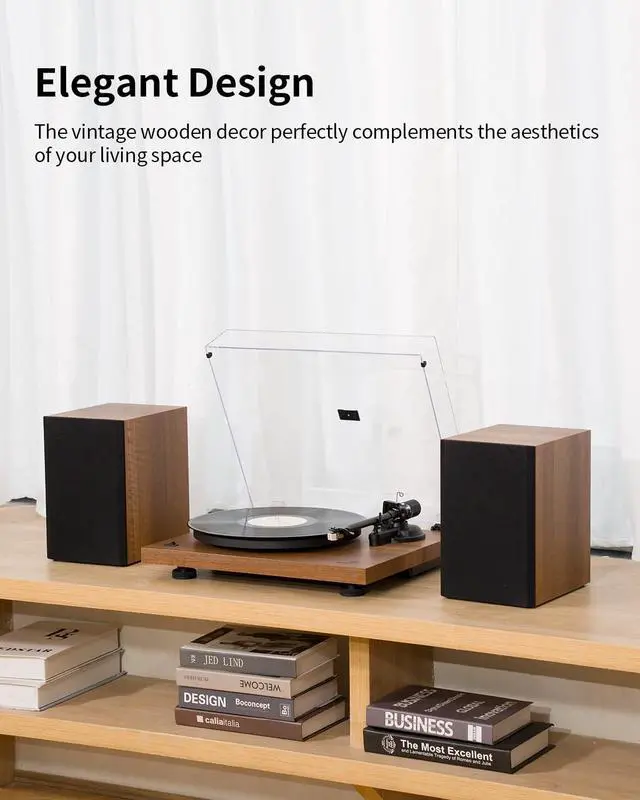 Alt view image 6 of 7 - Bluetooth Bookshelf Speakers, 60W Powered Stereo Speakers