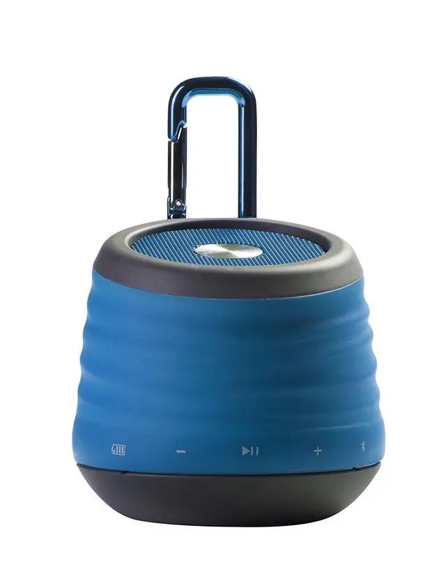 Alt view image 2 of 4 - XT Extreme Wireless Speaker, Splash Proof, Drop Proof, Dirt Proof IP64 Rating, Carabiner Clip, Built-in Speakerphone, Works with iPhone, Android, Bluetooth Devices, HXP430BL Blue
