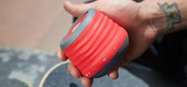 Alt view image 3 of 4 - XT Extreme Wireless Speaker, Splash Proof, Drop Proof, Dirt Proof IP64 Rating, Carabiner Clip, Built-in Speakerphone, Works with iPhone, Android, Bluetooth Devices, HXP430BL Blue