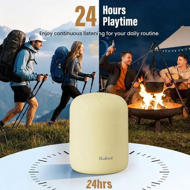 Alt view image 4 of 7 - Portable Bluetooth Speakers, 24H Playtime, TWS Pairing, Yellow