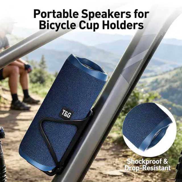 Alt view image 2 of 7 - TG Portable Bluetooth Speaker, IPX5 Waterproof Wireless Speaker,Black