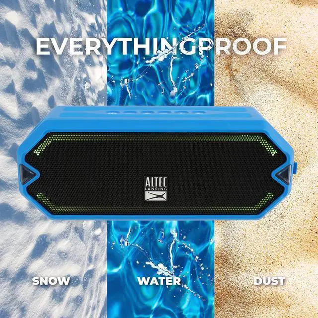 Alt view image 4 of 7 - HydraJolt Wireless Bluetooth Speaker, Waterproof Portable Speakers with Built in Phone Charger and Lights, Everything Proof Outdoor, Shockproof, Snowproof, 16 Hours Playtime