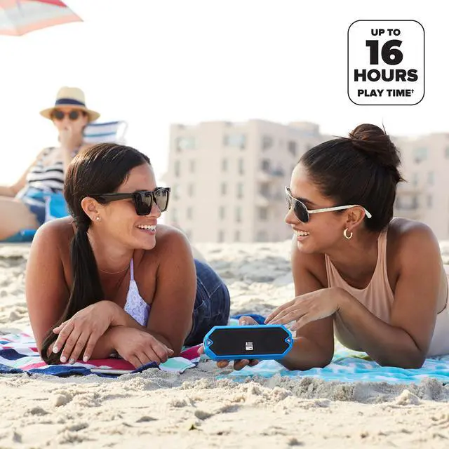 Alt view image 5 of 7 - HydraJolt Wireless Bluetooth Speaker, Waterproof Portable Speakers with Built in Phone Charger and Lights, Everything Proof Outdoor, Shockproof, Snowproof, 16 Hours Playtime
