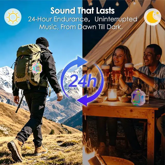 Alt view image 3 of 7 - Portable Bluetooth Speaker,Waterproof Shower Bluetooth Speaker for Outdoor