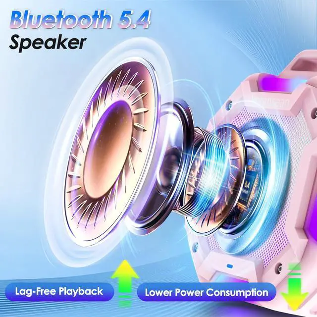 Alt view image 2 of 7 - Portable Bluetooth Speaker,Waterproof Shower Bluetooth Speaker for Outdoor