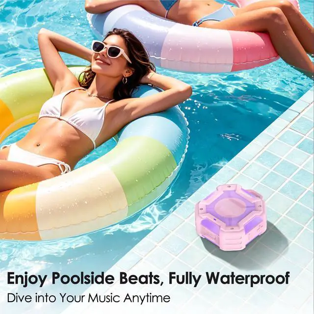 Alt view image 7 of 7 - Portable Bluetooth Speaker,Waterproof Shower Bluetooth Speaker for Outdoor
