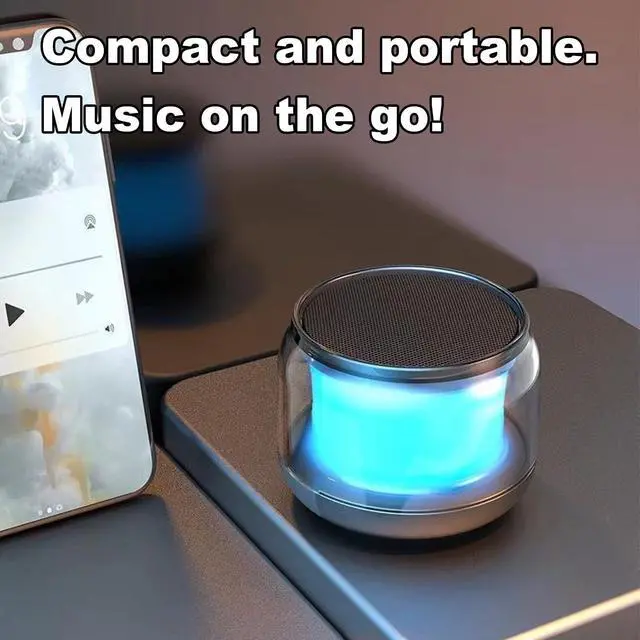 Alt view image 3 of 7 - Bluetooth Speaker Wireless, Waterproof & Dustproof Portable Speaker with Lights, Loud Stereo Sound, Day Playtime, Home/Party/Outdoor/Beach (Black)