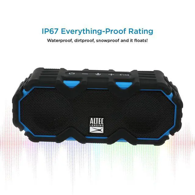 Alt view image 5 of 7 - Waterproof Bluetooth Speaker with Lights, Portable Wireless Speaker for Pool, Beach, Hiking, Sports, Camping, 16 Hour Playtime, Floats in Water