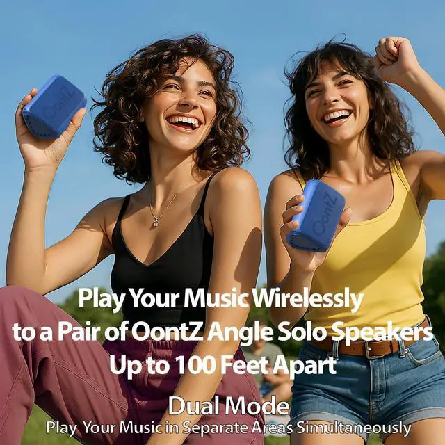 Alt view image 5 of 7 - Compact Bluetooth Speaker, 14-Hour Playtime, Blue