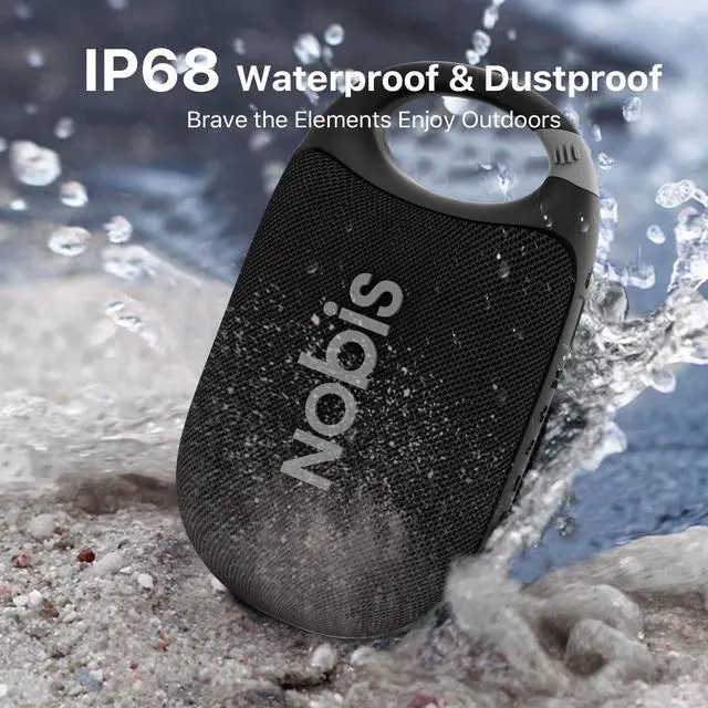 Alt view image 4 of 7 - Clip Portable Bluetooth Speaker, Up to 24H Playtime, IP68 Waterproof