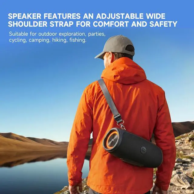 Alt view image 7 of 7 - Outdoor Bluetooth Speakers, 90W Portable Bluetooth Speaker with Bass
