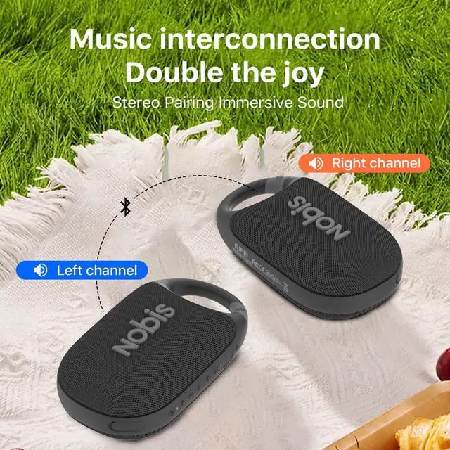 Alt view image 7 of 7 - Clip Portable Bluetooth Speaker, Up to 24H Playtime, IP68 Waterproof