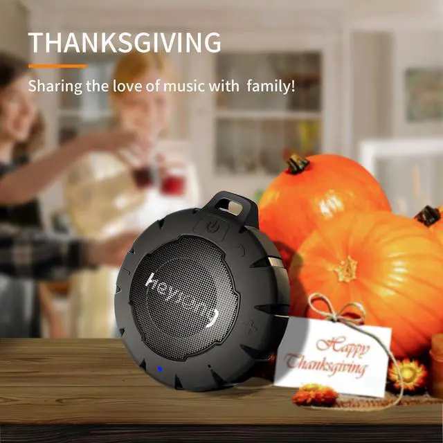 Alt view image 6 of 6 - Waterproof Shower Speaker, Durable & Lightweight Portable with HD Sound, Stereo Pairing, Wireless Outdoor for Pool, Beach, Hiking, Kayaking, Gift for Men, Women