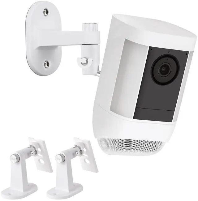 Main image of 2Pack Security Wall Mount for Ring Spotlight Cam Battery and Ring Spotlight Cam Plus/Pro (Battery), 360° Adjustable Indoor/Outdoor Mounting Bracket for Your Surveillance Camera System - White