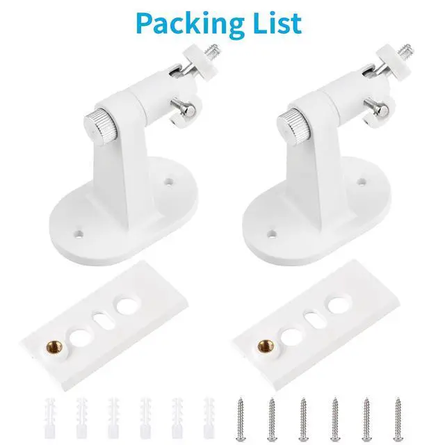 Alt view image 7 of 7 - 2Pack Security Wall Mount for Ring Spotlight Cam Battery and Ring Spotlight Cam Plus/Pro (Battery), 360° Adjustable Indoor/Outdoor Mounting Bracket for Your Surveillance Camera System - White