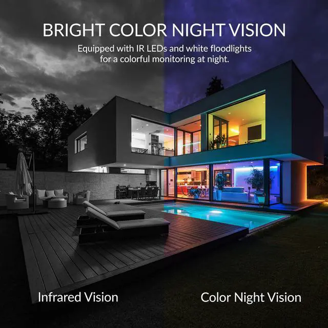 Alt view image 3 of 7 - 2K Outdoor Security Camera,Color Night Vision,Trcking Motion,Siren-1pc
