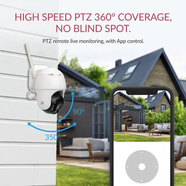 Alt view image 2 of 7 - 2K Outdoor Security Camera,Color Night Vision,Trcking Motion,Siren-1pc