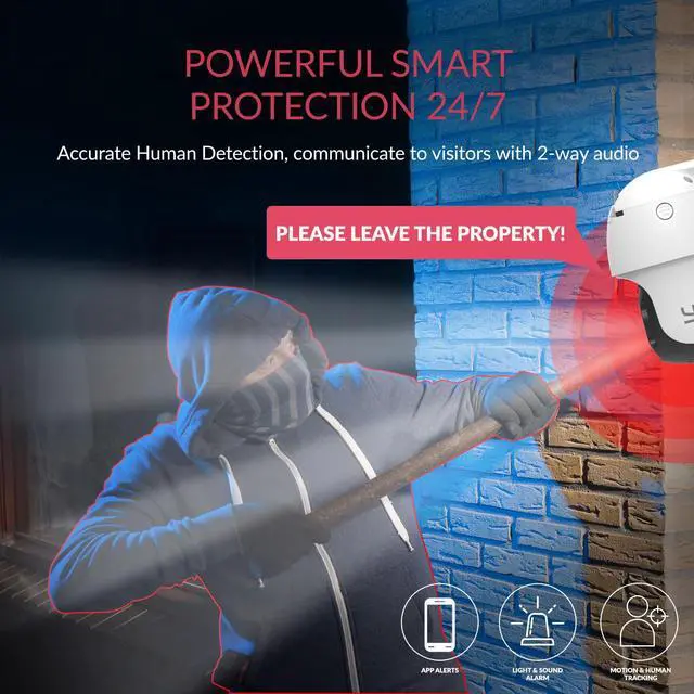 Alt view image 5 of 7 - 2K Outdoor Security Camera,Color Night Vision,Trcking Motion,Siren-1pc