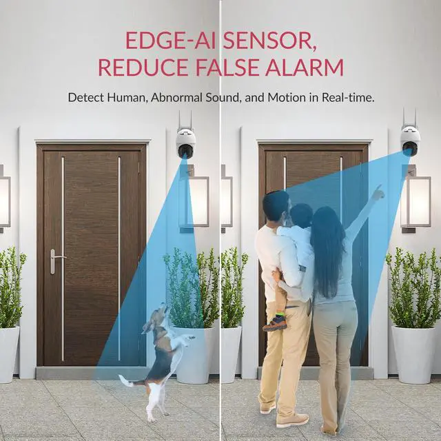 Alt view image 6 of 7 - 2K Outdoor Security Camera,Color Night Vision,Trcking Motion,Siren-1pc