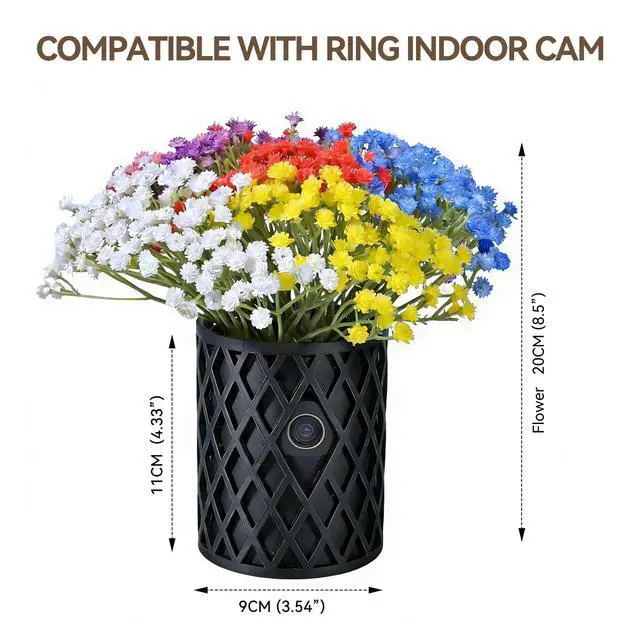 Alt view image 2 of 7 - Disguise Camera Vase Compatible with Ring Outdoor Cam (Stick Up Cam) & Indoor Cam (1080p Edition) Artificial Flower Included