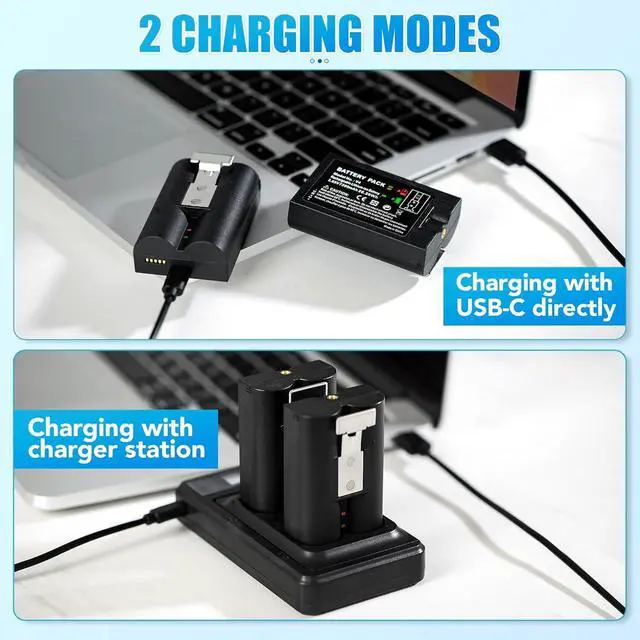 Alt view image 3 of 6 - 2-Pack 7200mAh Replacement Battery for Ring Doorbell Camera