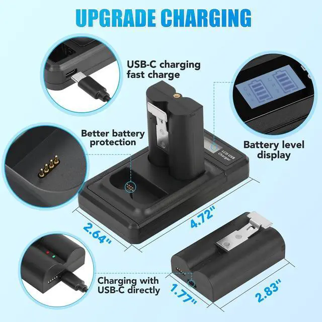 Alt view image 4 of 6 - 2-Pack 7200mAh Replacement Battery for Ring Doorbell Camera