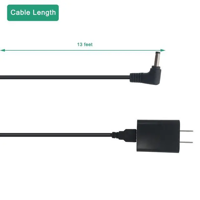 Alt view image 2 of 3 - Indoor Outdoor Power Adapter Barrel Plug for Ring Stick Up Cam/Plug-in 3rd Gen/2nd Gen & Ring Pan Tilt Stick Up Camera, Charging Cable Cord 13 FT Long, Black