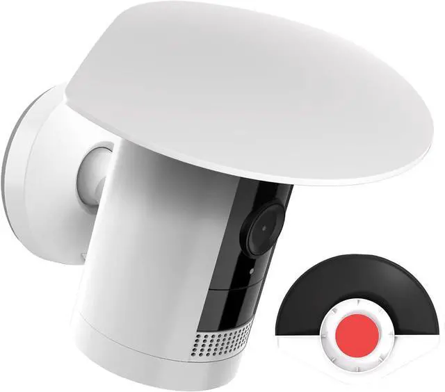Main image of Sun Rain Shade Camera Cover Compatible with Ring Outdoor Cam Plus/ Ring Stick Up Cam Battery/ Plug-In, Camera Shield Protective Case for Resistant UV, Weatherproof, Easy to Install (White)