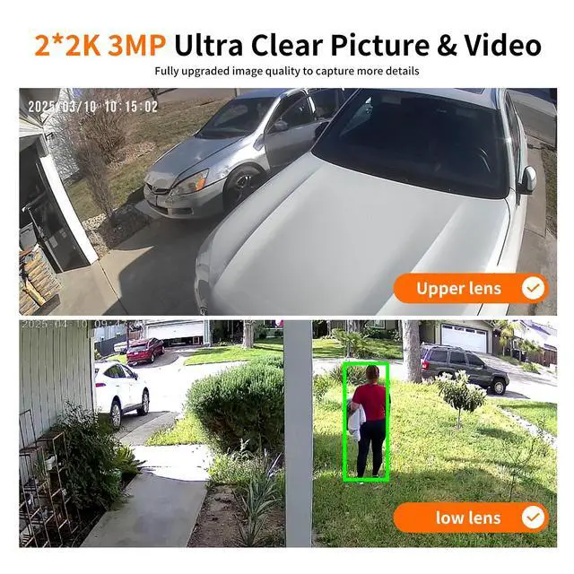 Alt view image 4 of 7 - Security Cameras Outdoor WiFi,5G/2.4G Cameras for Home Security Solar Power with Dual Lens,Motion Detection,Night Vision,2-Way Audio,Weather Proof,No Subscription Fee