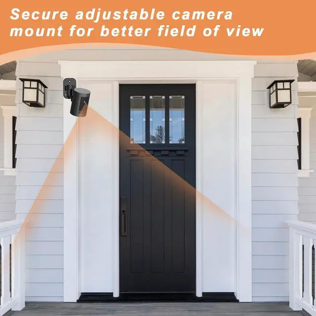 Alt view image 5 of 7 - 3Pack Camera Wall Mount,Compatible with R-ing Stick Up Cam Battery/Outdoor Cam Plus/Plug-in/Pro/Indoor Cam(1st Gen),360 Degree Adjustable No Drilling Mount for Outdoor Indoor Cameras,Black