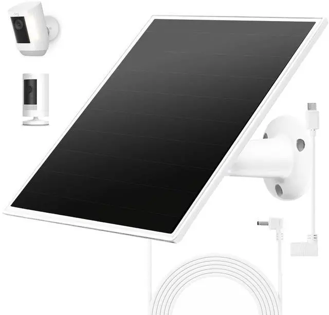 Main image of Solar Panel Charger for Ring Camera, Compatible with Ri ng Stick Up Cam Battery, Ring Spotlight Plus/Pro Battery,Waterproof, 5V 6W Fast Charging