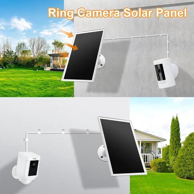 Alt view image 2 of 7 - Solar Panel Charger for Ring Camera, Compatible with Ri ng Stick Up Cam Battery, Ring Spotlight Plus/Pro Battery,Waterproof, 5V 6W Fast Charging