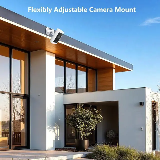 Alt view image 5 of 7 - Adjustable Wall Mount for Spotlight Cam Plus/Pro (Battery) and Stick Up Cam/Pro (Battery), 360° Swivel Mounting Bracket for Indoor and Outdoor Use, White