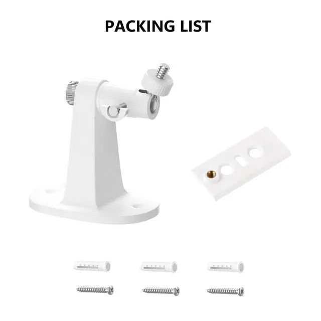 Alt view image 7 of 7 - Adjustable Wall Mount for Spotlight Cam Plus/Pro (Battery) and Stick Up Cam/Pro (Battery), 360° Swivel Mounting Bracket for Indoor and Outdoor Use, White