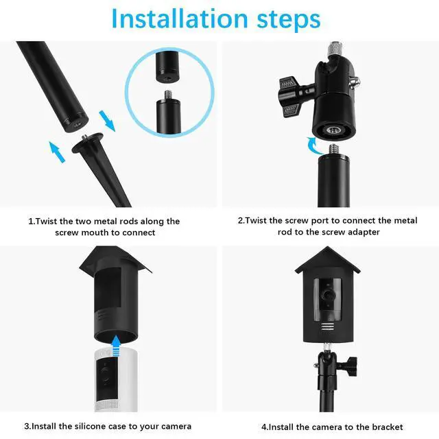 Alt view image 3 of 7 - Camera Ground Stake Mount and Silicone Skin for R-ing Stick Up Cam